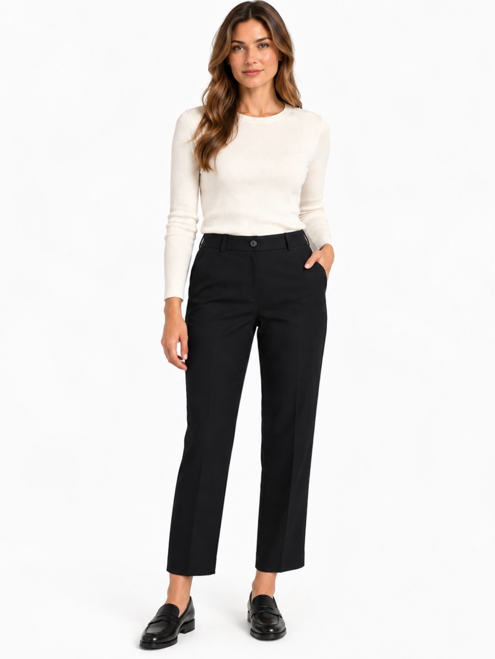 Rebecca Taylor Black Tailored Straight Leg Pants Size 0 EUC!